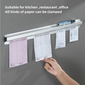Restaurant Bill Ticket Menu Holder Aluminum Slide Check Rack Tab Grabber - Picture 1 of 15