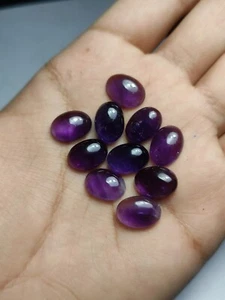 Natural Gorgeous Amethyst Cabochon Oval Shape Purple Gemstone - Picture 1 of 8