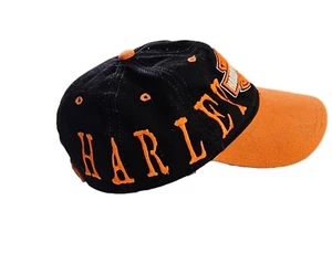Rare Vintage Harley Davidson Bikers Hat Large Logo Spell Out - Picture 1 of 7