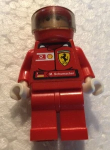 Lego 8144 Ferrari M. Schumacher Minifigure Correct Torso Incorrect Head/Helmet - Picture 1 of 5