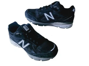 New Balance Unisex Made in USA 990v4 Core Black Silver W990BK4 Men 9.5 Wmn 11 2E - Picture 1 of 9