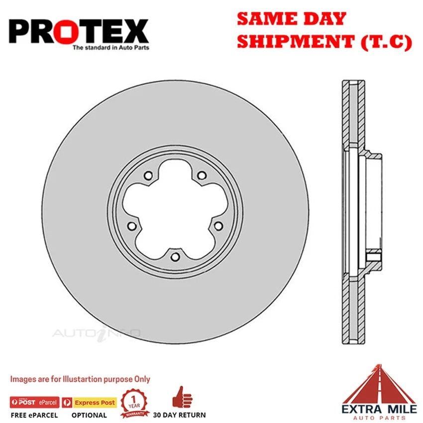 1X PROTEX Rotor - Front For FORD TRANSIT VH, VJ 3D Van RWD. - image 1 of 1