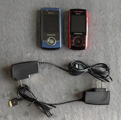 Paquete de teléfono celular Samsung SGH-A737 y SGH-A777 con 2 cargadores - ¡Probado y funcionando! Foto 1 de 4