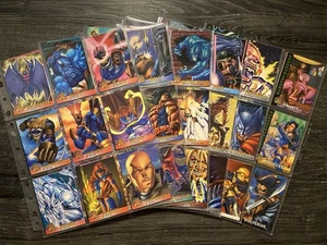 1996 Fleer X-Men Trading Cards Complete 100 Card Set - Picture 1 of 13