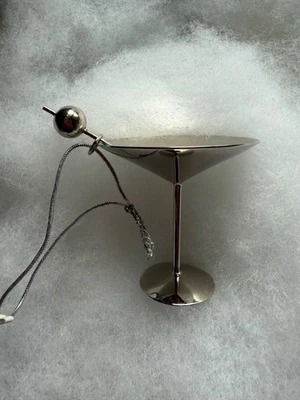 1 ~ 2,25» Мартини стеклянное украшение ~ металл ~ ящик и бочка ~ сделано в Индии (CB) - Изображение 1 из 4