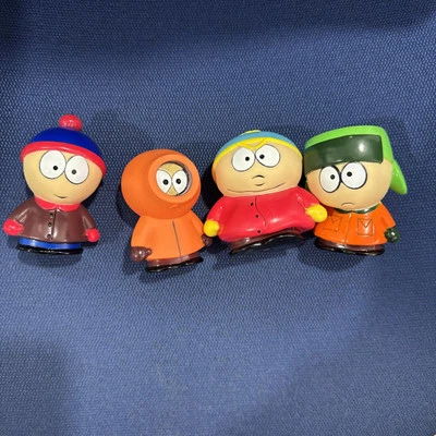 Lote de 4 figuras de goma chirriantes de South Park de colección juguete raro exprimido Foto 1 de 4