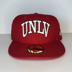 UNLV RUNNIN' REBELS New Era 59Fifty 5950 Fitted 7 1/4 Red Wool Logo Hat Cap NEW - Picture 1 of 8