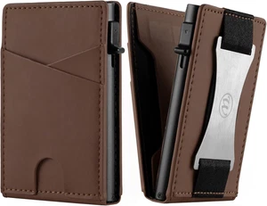 Slim Mens Card Holder Wallet Mens Rfid Blocking Minimalist Wallets Popup - Picture 1 of 12