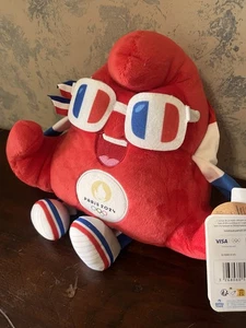 NEW Paris 2024 Olympics Doll Plush Toy Red Official 10 inches - Picture 1 of 13