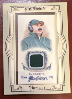 2013 Topps Allen and Ginter-Framed Mini Relic *Mike McCarthy* #NBR-MMC Packers - Image 1 of 2