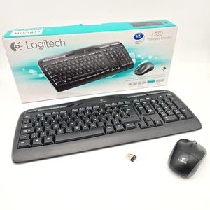 Logitech K330 Wireless Keyboard + M215 Wireless Mouse + Unifying Receiver (UK) - Afbeelding 1 van 11