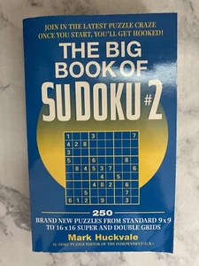 The Big Book of Su Doku #2 (2005, Perfect) Mark Huckvale 250 puzzles 9x9-16x16 - Picture 1 of 5