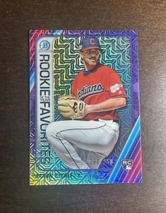2020 Bowman Chrome Purple Mojo Refractor /250 Aaron Civale #ROYF-AC Rookie RC SP - Picture 1 of 3