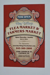 Bay Village Flea Market & Famers Market, Conway, S.C. Advertisement Postcard - Picture 1 of 2