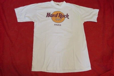 Vintage 90s Hard Rock Cafe Paris off white T Shirt Sz. X-large,  100% cotton - Image 1 of 4
