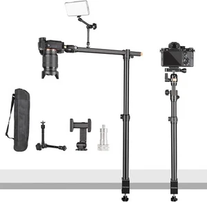 Camera Desk Mount Stand, Overhead Camera Arm Stand for Desk with 360° Ball Head - Picture 1 of 6