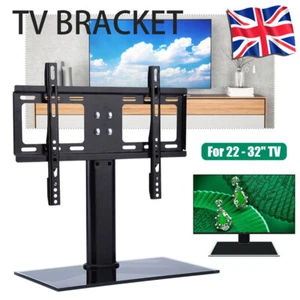 Desk Table Top TV Stand Bracket LCD LED Plasma VESA Mount 22-32 Inch Universal - Picture 1 of 11