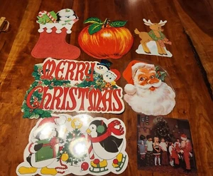 Posten Vintage Weihnachten Stanzdeko 2-seitig Made in USA Eureka Biestle - Bild 1 von 17