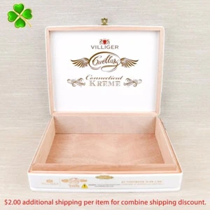 Cuellar Torpedo Connecticut Kreme Empty Wood Cigar Box 9.25" x 7.25" x 2" - Picture 1 of 12