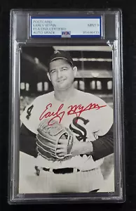 EARLY WYNN Signed Real Photo Postcard-HOF-CHICAGO WHITE SOX-PSA 9 Auto - Picture 1 of 4