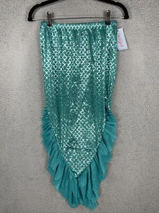 Cat & Jack Girls Swimwear XL 14/16 Plus Mermaid Tail Cover Up Bottom Green NWT - Picture 1 of 10