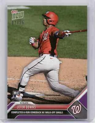 🟪 JETER DOWNS Rookie Card PURPLE 02/25 Nationals RC 2023 Topps Now #704 📈🔥 - Image 1 of 2