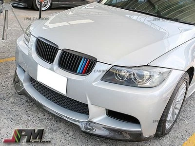 Rejilla delantera M tricolor negra mate para BMW E90 328i 335i 2006-2008 Foto 1 de 3