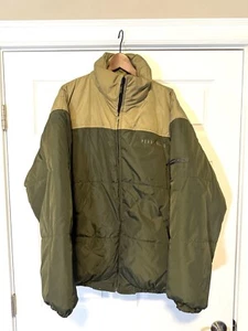 Perry Ellis Portfolio Men's Polyester Winter Jacket XL Coat Green Tan - Picture 1 of 8