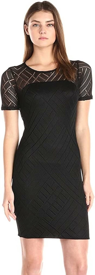 Vestido Vaina Three Dots 241112 Mujer Angelina Forrado Encaje Negro Talla Mediana Foto 1 de 3