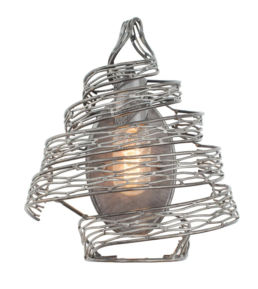 NUEVO Aplique de Pared Varaluz 1 Luz - 247W01SL - Flujo Reciclado - Acero Foto 1 de 1