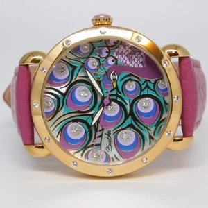 Bertha Genuine Leather Peacock Dial Quartz Analog Women's Watch New Battery - Picture 1 of 10