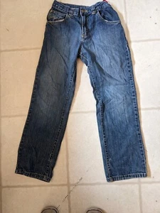 Wrangler Boys Jeans Straight Leg Blue Size 14 Regular 26 Inseam Adjustable Waist - Picture 1 of 4