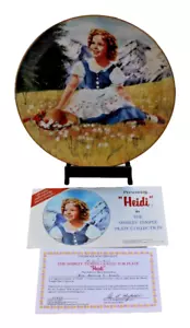 TARGA DA COLLEZIONE SHIRLEY TEMPLE ""HEIDI"" ED. DANBURY SCATOLA IN PERFETTE CONDIZIONI + COA - Foto 1 di 4