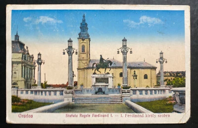 1930 Rumania Imagen Postal Cubierta a Eslovenia Monumento al Rey Fernando I Foto 1 de 2
