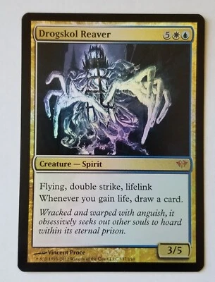 MTG Drogskol Reaver Dark Ascension 137/158 Foil Mythic NM - Image 1 of 2