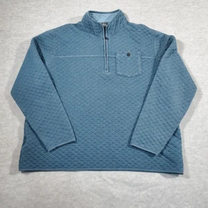 Eddie Bauer Pullover Herren 2XL blau gesteppt Fortify Single Pocket 1/4 Zip Pulli - Bild 1 von 9