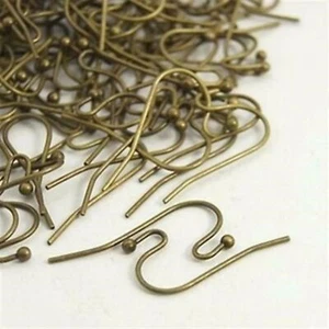 Antique Copper Plated Minimalist Open Loop Earring Hooks Findings 20 pcs - Picture 1 of 2