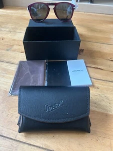 Persol Folding Sunglasses 0P00714 New with box milky plum frames with grey lens - Picture 1 of 6