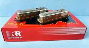 RIVAROSSI HR2813 'HO' SCALE BLS/SEZ RE4/4 2X ELECTRIC LOCOS - DCC READY 2-RAIL ! - Picture 1 of 7