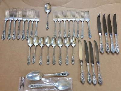 Wallace Sterling Rose Point Set de 8 Foto 1 de 3