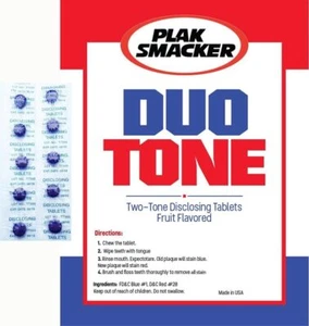 Plak Smacker Plaque Disclosing Tablets set of 5 Total 50 tablets - Picture 1 of 7