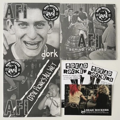 AFI ‎ RED VINYL DORK BEHIND THE TIMES EDDIE PICNIC DEAD ROCKERS USA 3x7” 50 ONLY - Image 1 of 4