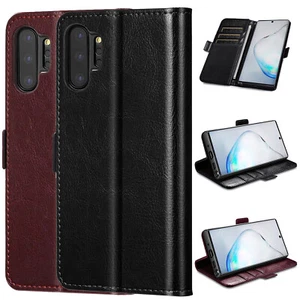 Für Samsung Galaxy Note 10 / Note 10 Plus 5G Hülle Stoßfest Leder Wallet Cover - Bild 1 von 24