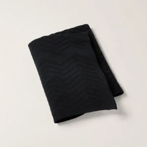 Ralph Lauren Home ISIDORE PARK Knit Black Blanket 54" x 72" NWT, No box - Picture 1 of 6