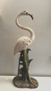 Vintage Retro Painted Heavy Resin Large 35" Pink Flamingo Sculpture Statue Nice! - Picture 1 of 17