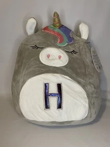 Squishmallow Teresa The Unicorn Plush Toy, Soft Pillow, 12” Letter H Tags - Picture 1 of 9