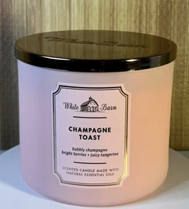 New Champagne Toast 3 Wick Jar Candle Bath and Body Works (White Barn)/ 14.5 oz - Picture 1 of 6
