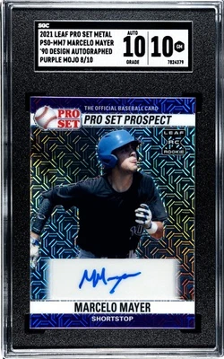 2021 Leaf Pro Set Metal Marcelo Mayer RC SGC 10 w/10 Auto Purple Mojo /10 - Image 1 of 2