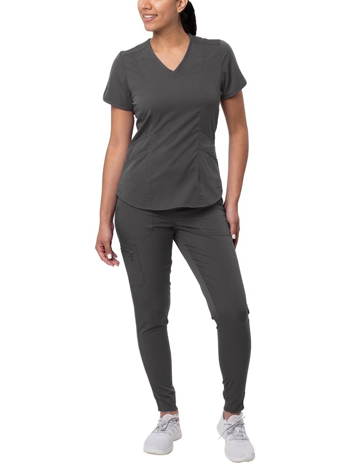 Blusa Médica y Pantalones Médicos Adar Pro Modernos Atléticos para Mujer Modernos Cuello en V Foto 1 de 4