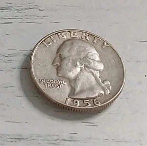 1956-P Washington Viertel 90% Silber ~ kostenloser Versand! #2 - Bild 1 von 2